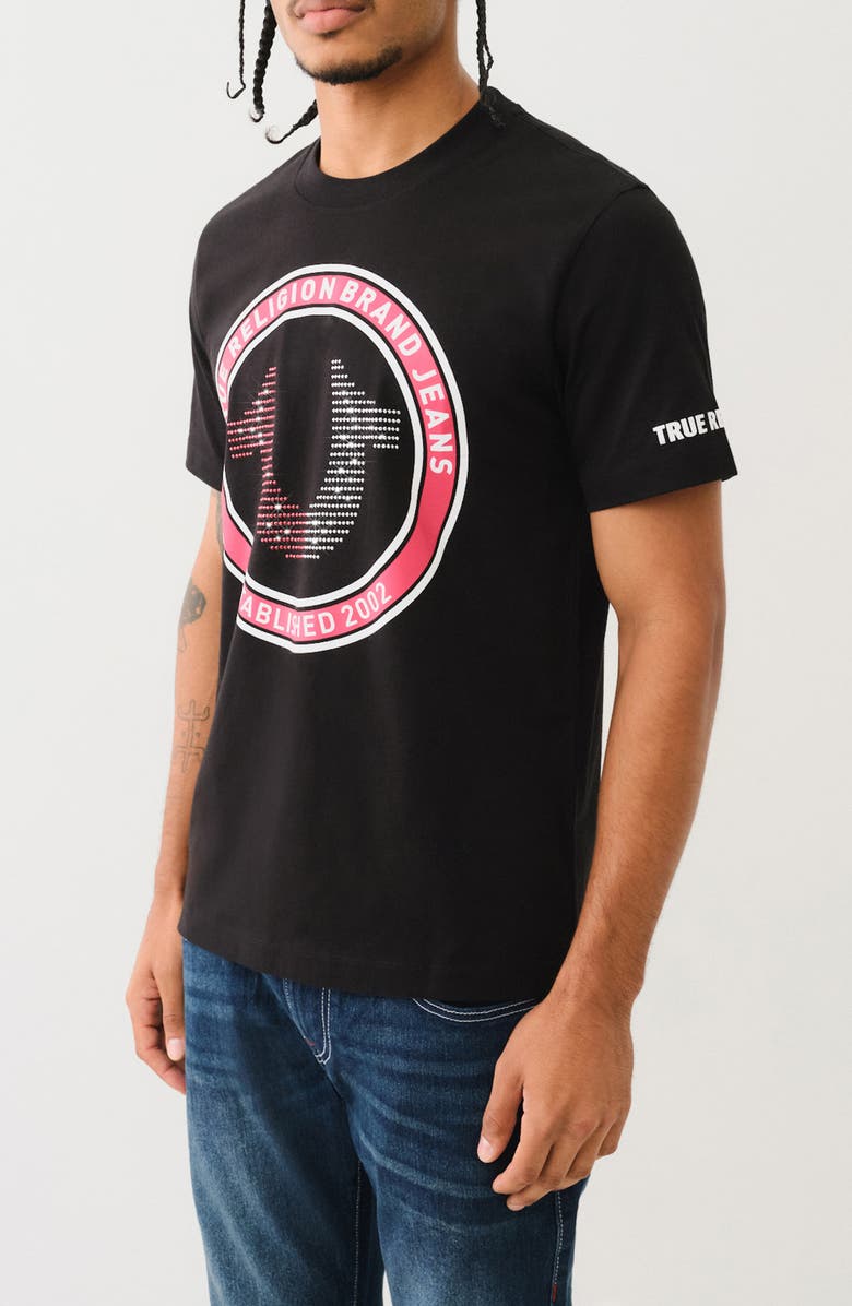 True Religion Strike Rhinestone Logo Graphic T-Shirt, Alternate, color, 