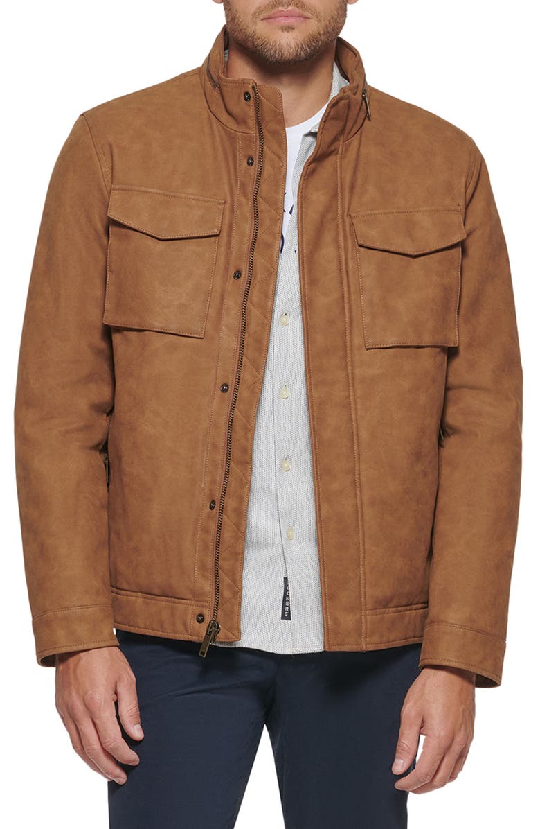 Dockers<sup>®</sup> Faux Leather Military Jacket, Alternate, color, Saddle