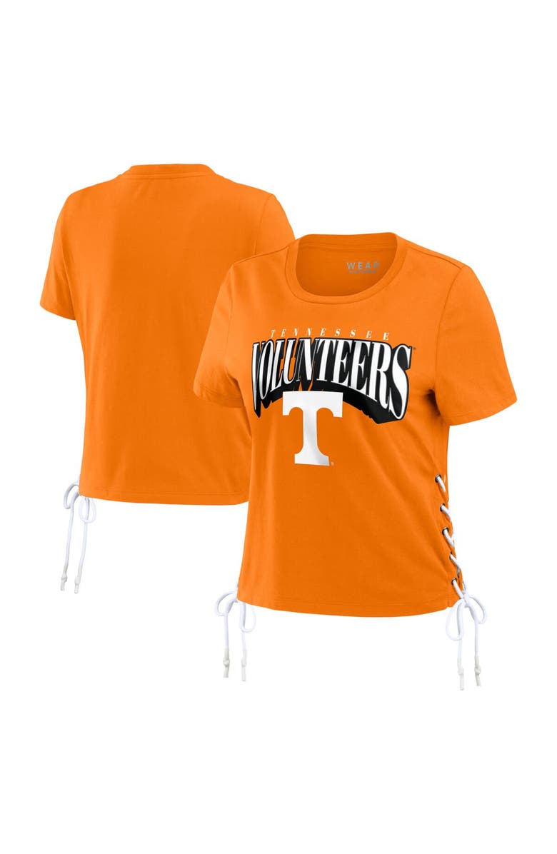 WEAR by Erin Andrews Women's WEAR by Erin Andrews Tennessee Orange Tennessee Volunteers Side Lace-Up Modest Crop T-Shirt, Main, color, Tennessee Orange