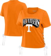 WEAR by Erin Andrews Women's WEAR by Erin Andrews Tennessee Orange Tennessee Volunteers Side Lace-Up Modest Crop T-Shirt
