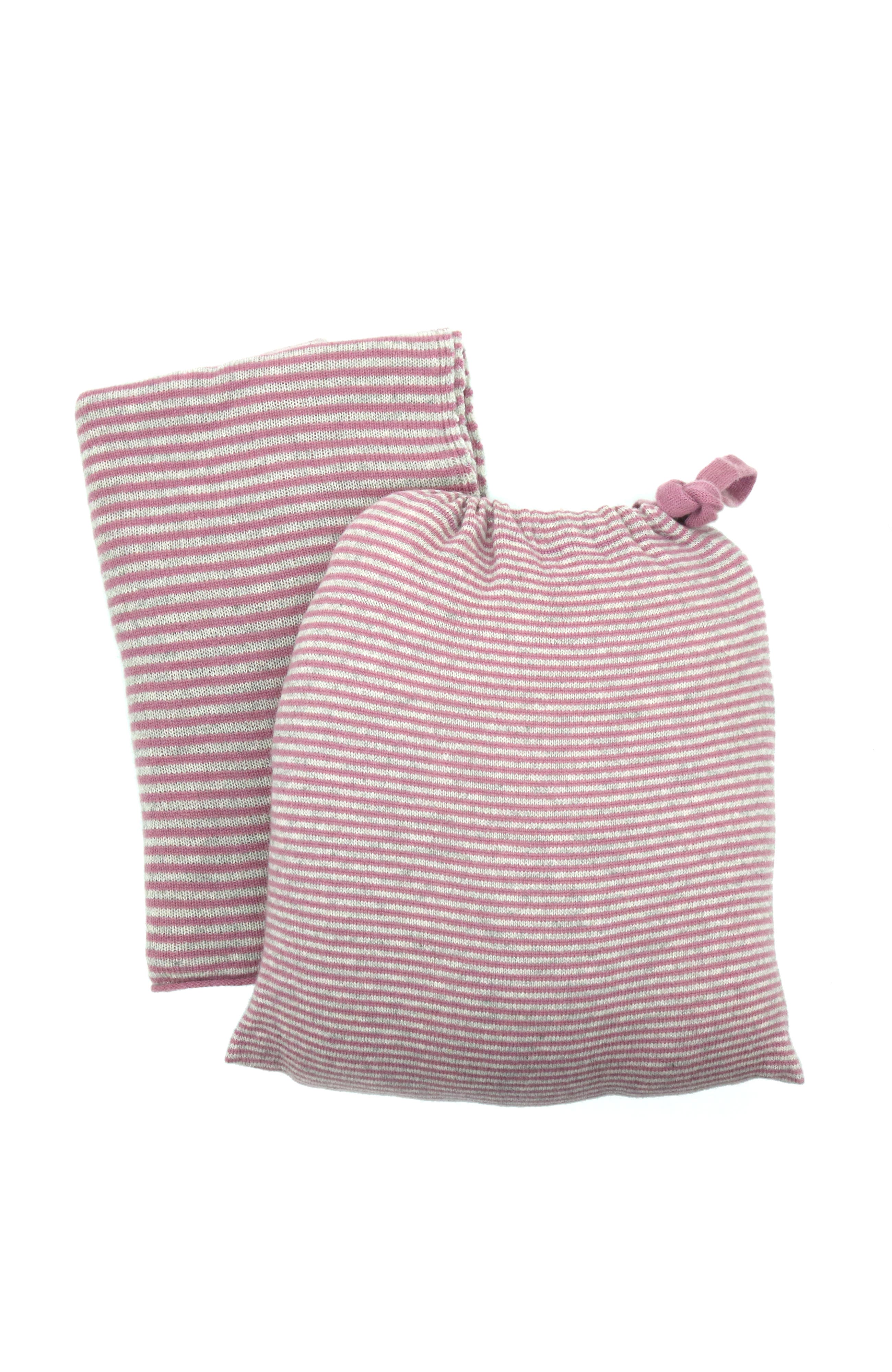 Portolano Cashmere travel set, Alternate, color, Dusty Rose/Light Grey