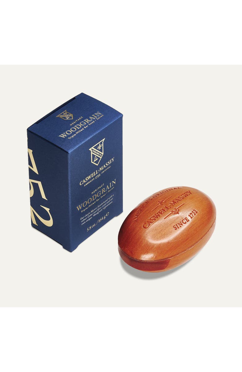 Caswell-Massey Woodgrain Sandalwood Bar Soap, Alternate, color, Single Soap