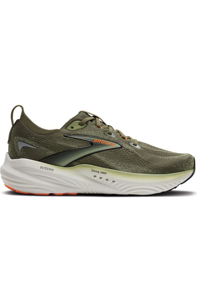 Brooks Glycerin 22 Running Shoe, Alternate, color, Dusty Olive/ Tea/ Orange