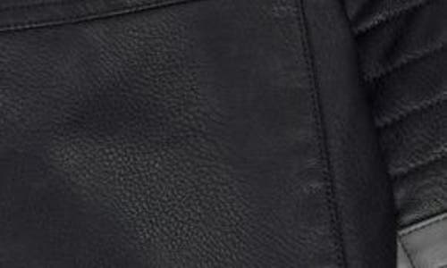 X-ray Xray Kids' Hooded Faux Shearling Lined Faux Leather Moto Jacket In Black