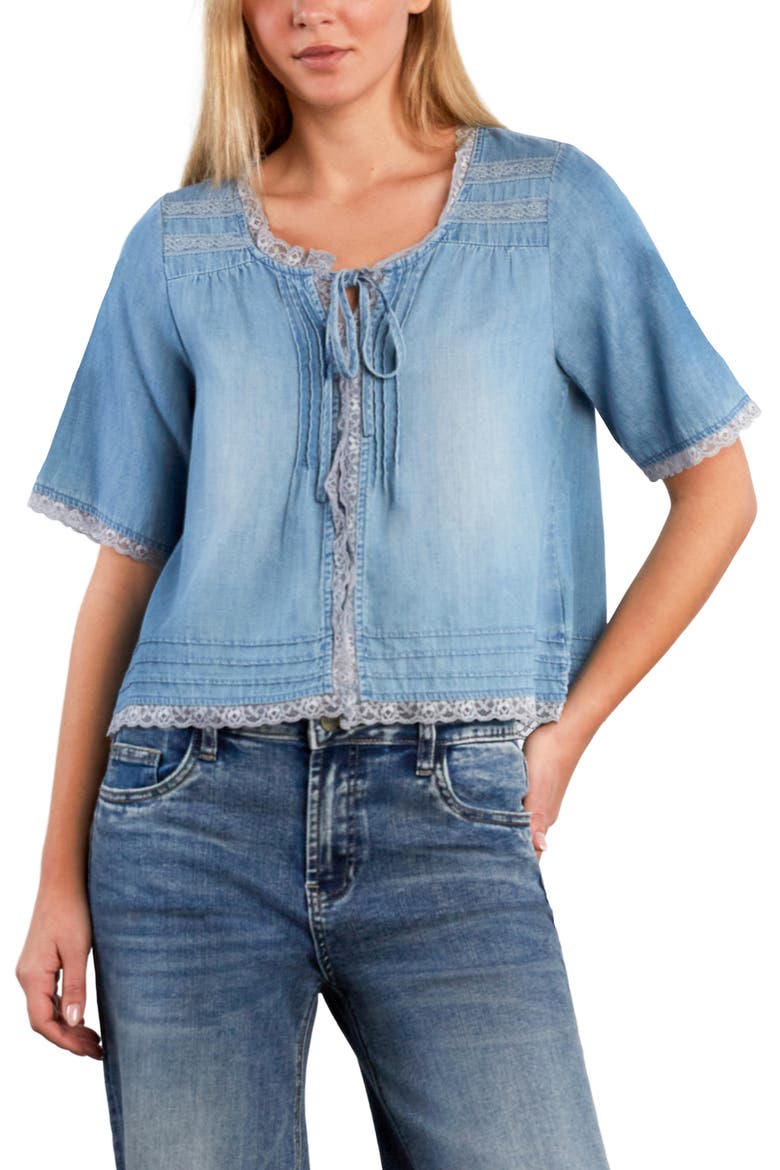 Endless Summer Cotton Blend Top, Main, color, WASHED BLUE