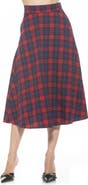 Alexia Admor Leonie Plaid A-Line Skirt