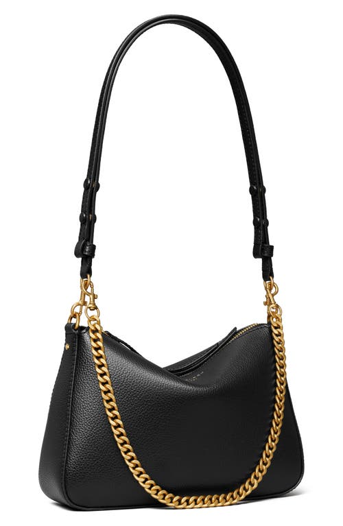 Tory Burch Small Perry Leather Shoulder Bag In Black
