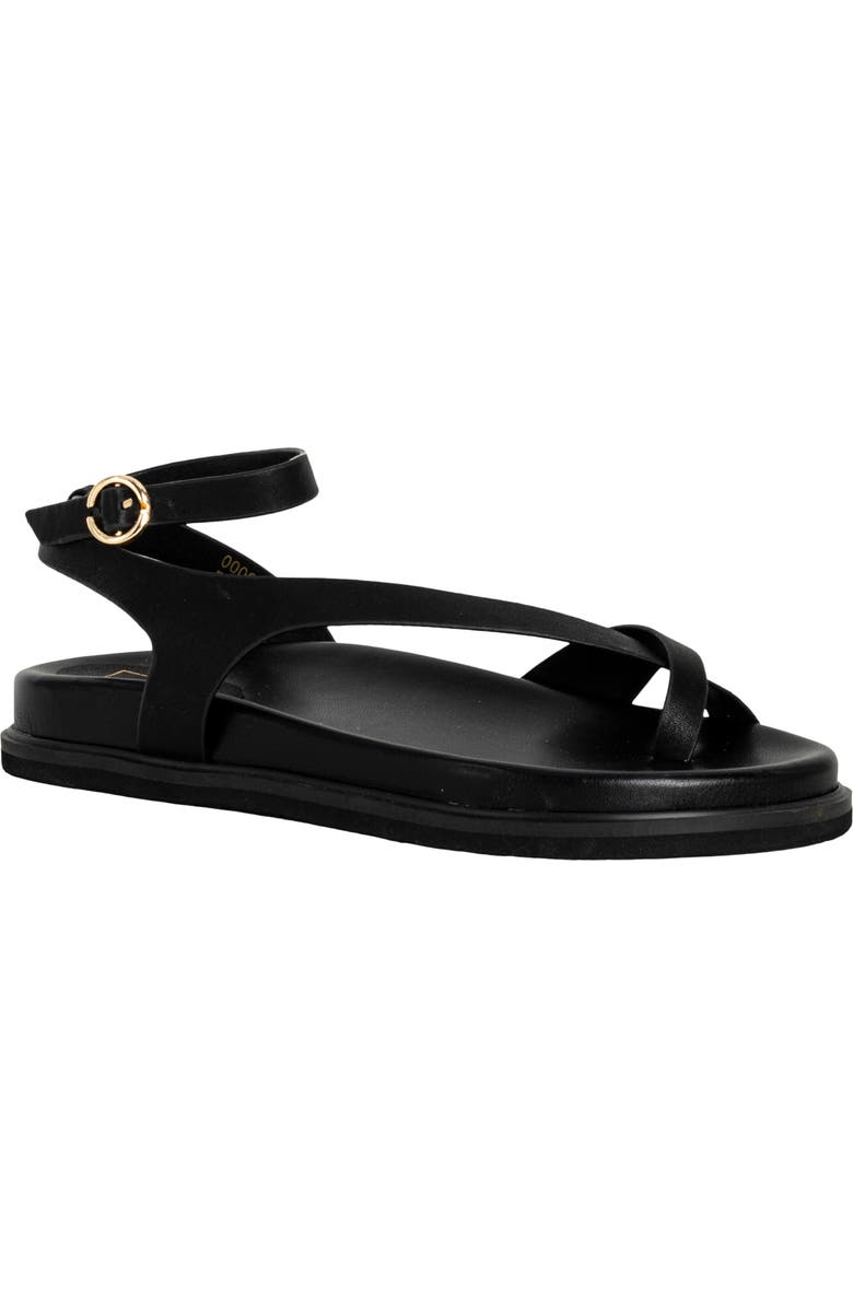 SHUSHOP Berry Ankle Strap Sandal, Main, color, Black