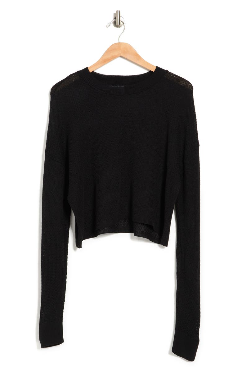 Abound Textured Crew Neck Cropped Sweater, Alternate, color,
