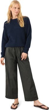 Pact Organic Cotton Stretch Poplin Wide Leg Pant