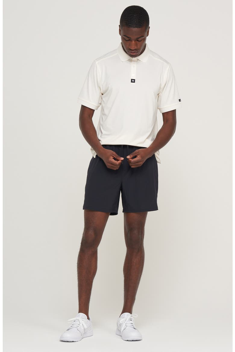 Range 6-Inch Layered Golf Shorts, Alternate, color, BLACK