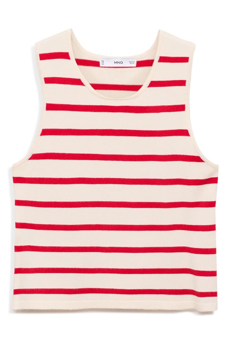 Stripe Knit Crop Tank, Main, color, RED