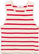 MANGO Stripe Knit Crop Tank