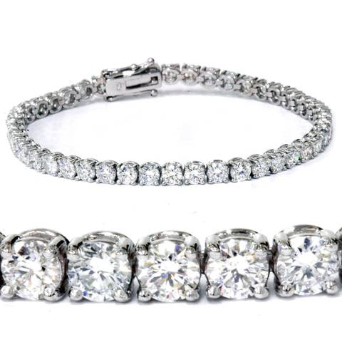 7 Ct T.W. Round Lab Grown Diamond Tennis Bracelet 14K Gold 7"