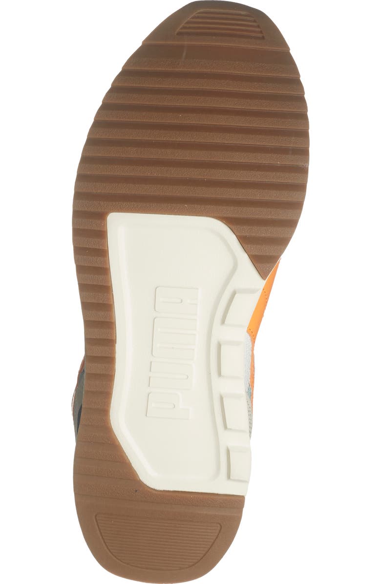 PUMA R78 Gravity Sneaker, Alternate, color, Vapor Gray/ Orange Glo/ Moss