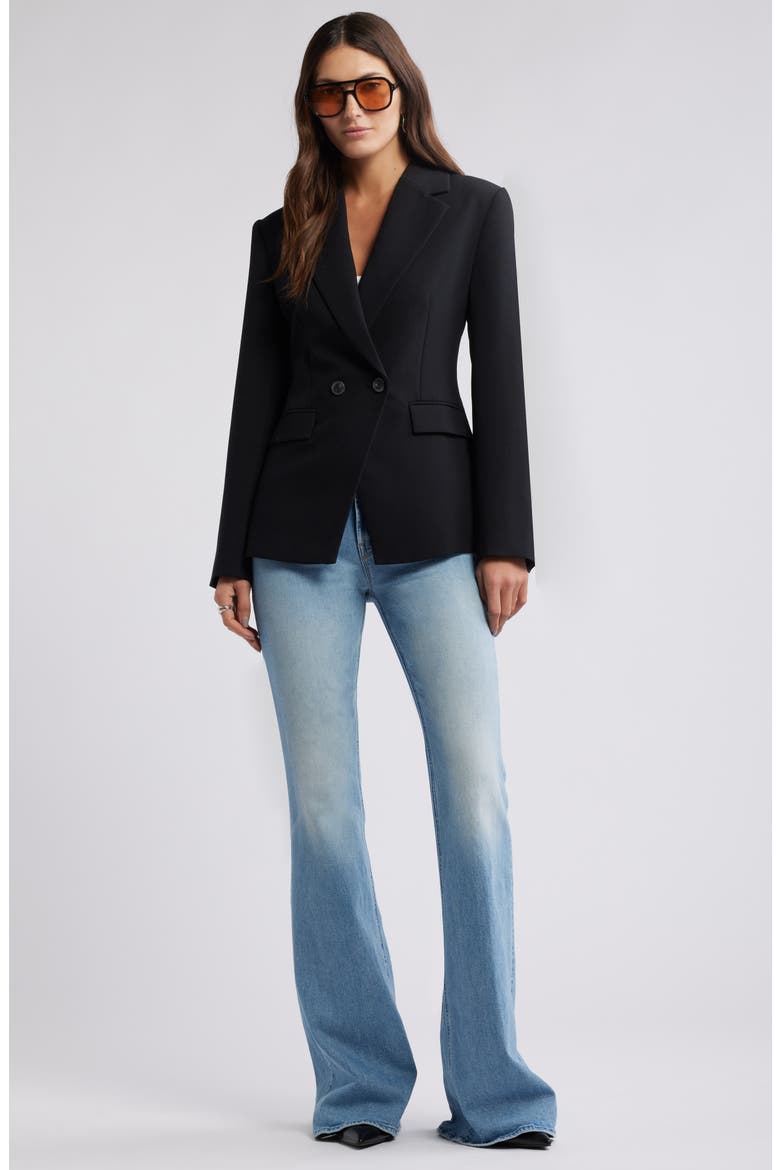 Icon Twill Hourglass Blazer, Alternate, color, BLACK