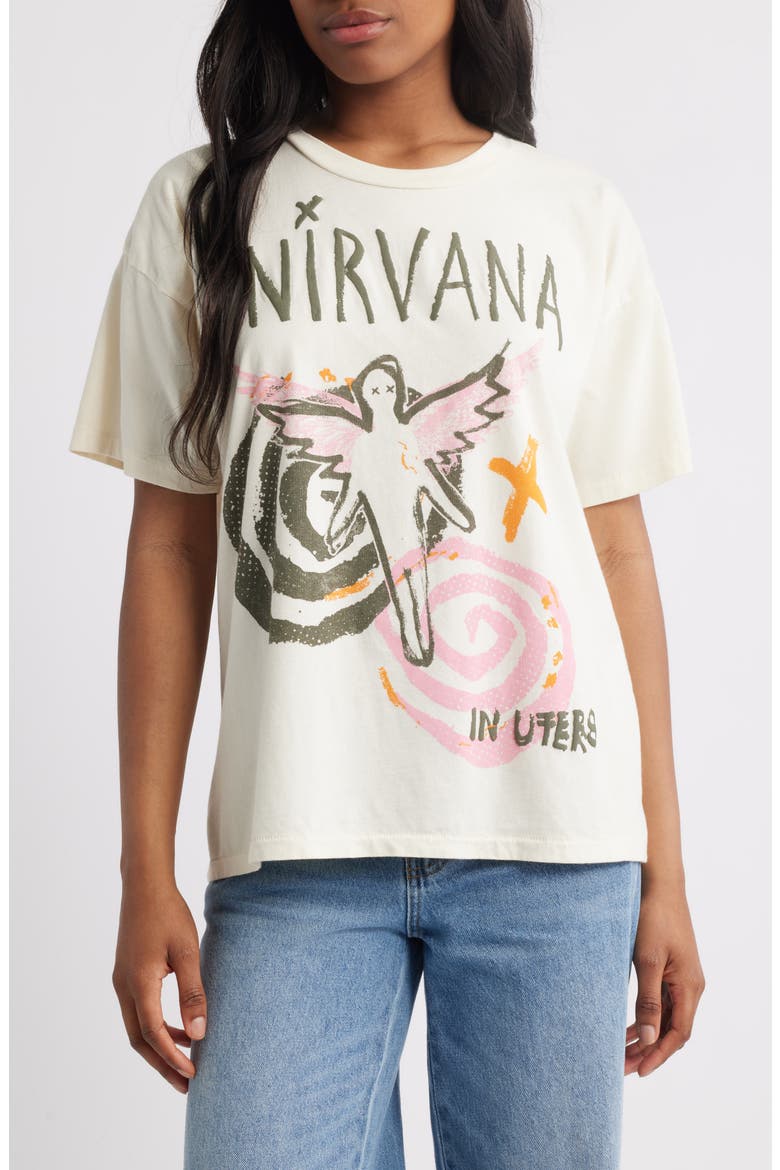 Nirvana In Utero Cotton Graphic T-Shirt, Main, color, STONE VINTAGE