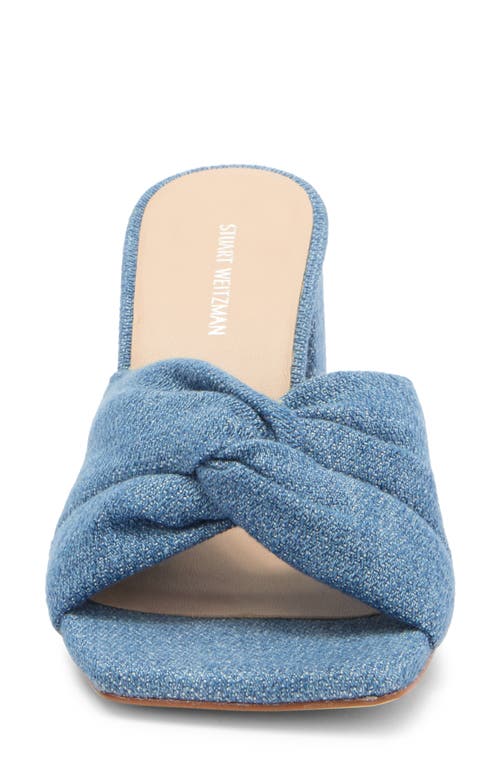 Stuart Weitzman Glamknot 85 Slide Sandal In Washed