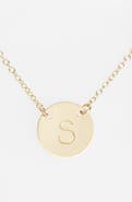 Nashelle 14k-Gold Fill Anchored Initial Disc Necklace