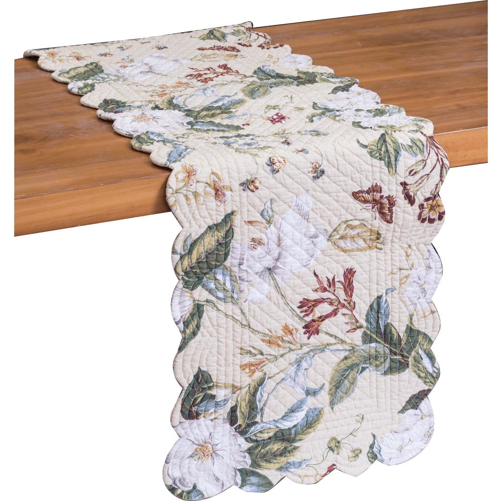 C & F Home C&f Home Garden Images Reversible Graphic Print Machine Washable Table Quilted Runner 14" X 51" In Multi