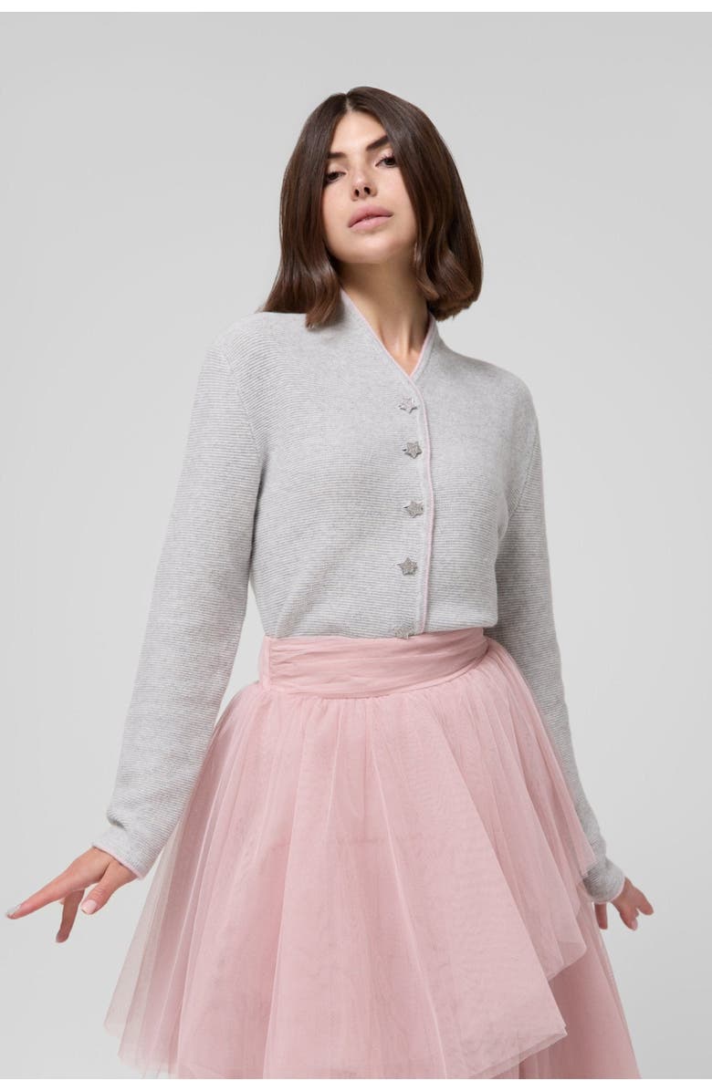 Le Fafo Loria Cashmere Cardigan Sweater, Main, color, Gray