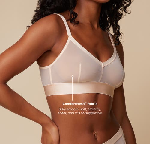 Harper Wilde Comfortmesh Triangle Bralette In Pearl
