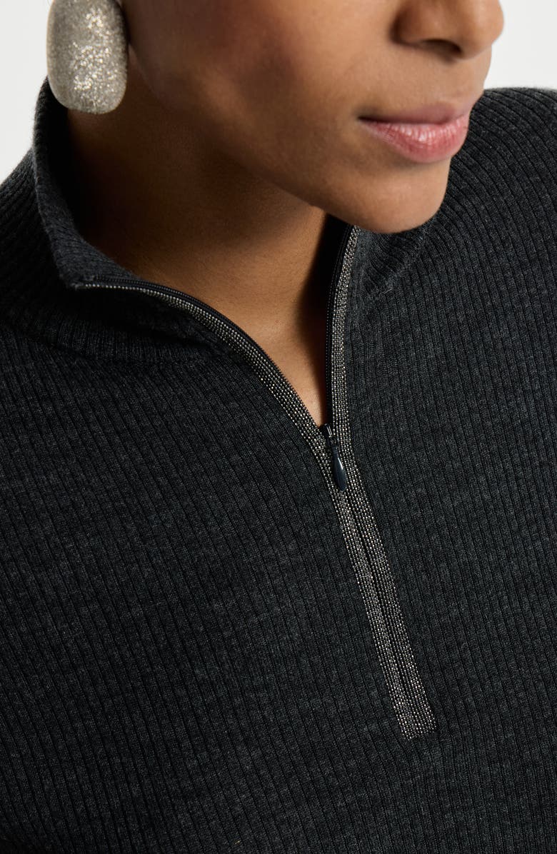 Brunello Cucinelli Virgin wool and cashmere sweater, Alternate, color, Anthracite