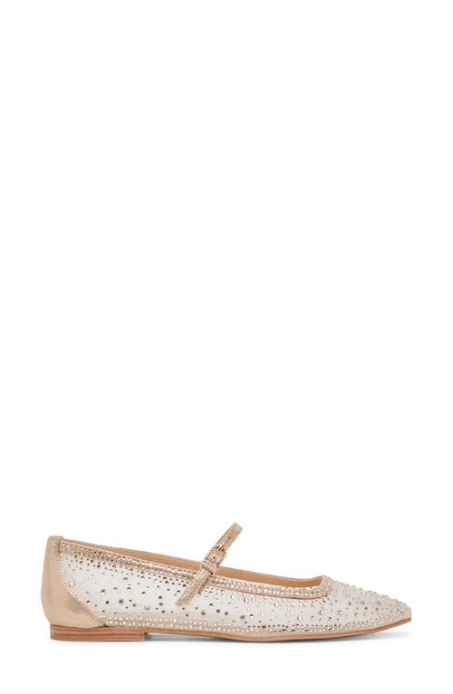 Dolce Vita Ansel Crochet Mary Jane Flat In Lt Gold Mesh