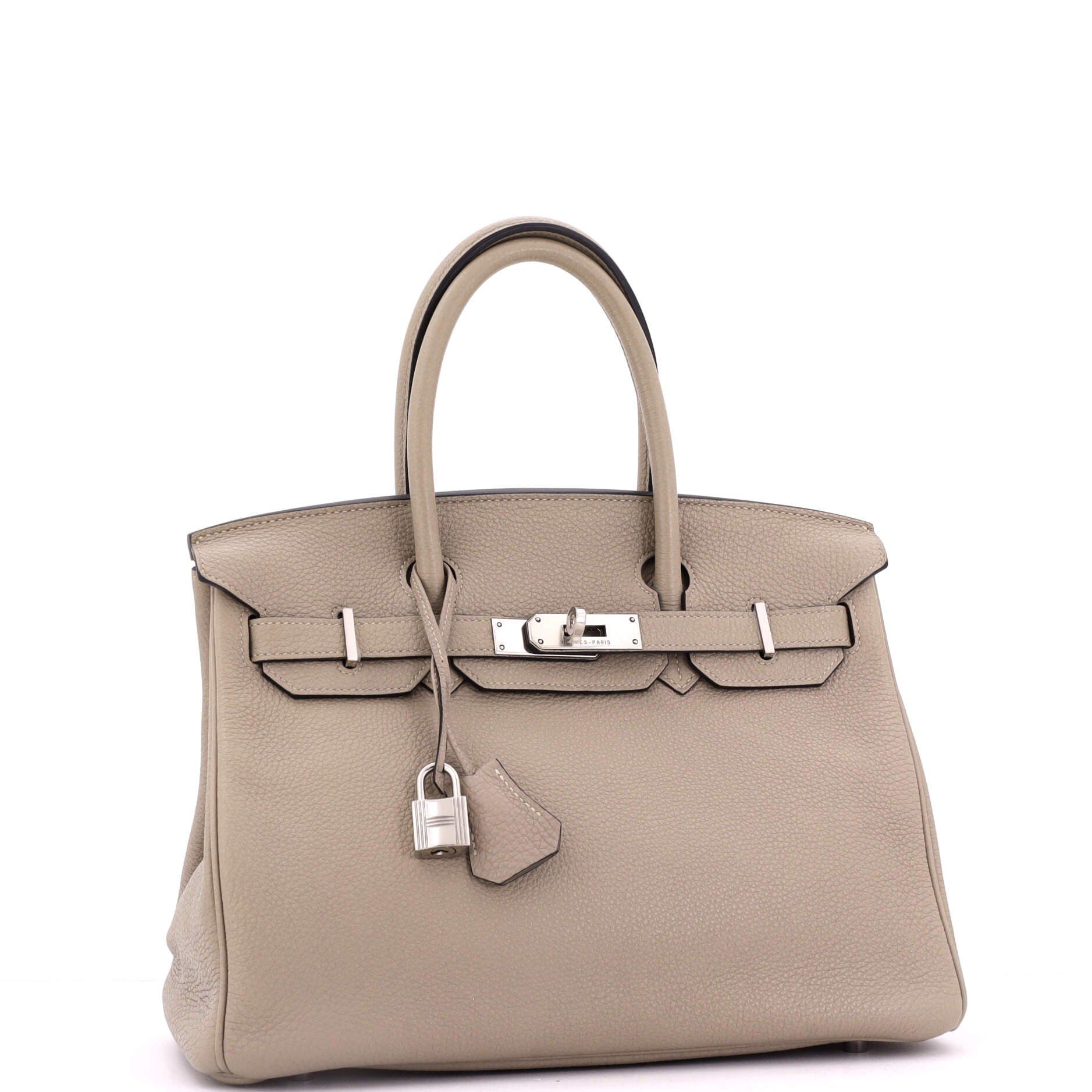 Pre-Owned Hermes Birkin Handbag Grey Togo with Palladium Hardware 30, Alternate, color, Gris Tourterelle