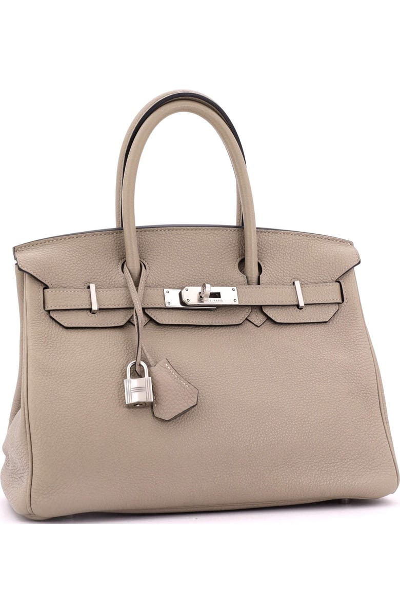 Pre-Owned Hermes Birkin Handbag Grey Togo with Palladium Hardware 30, Alternate, color, Gris Tourterelle