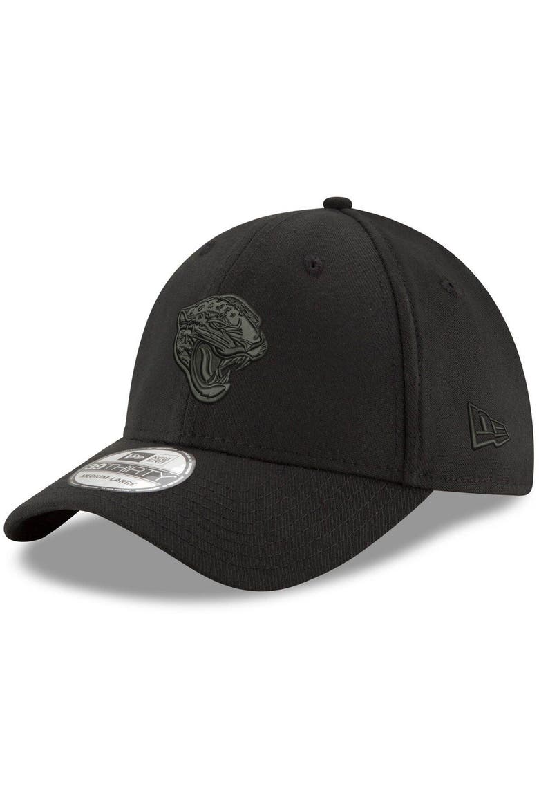 Men's New Era Black Jacksonville Jaguars Logo 39THIRTY Flex Hat, Main, color, Black