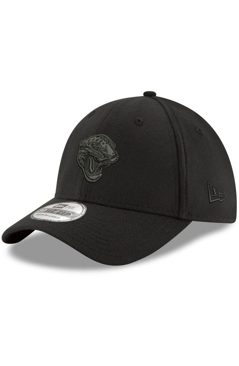 New Era Men's New Era Black Jacksonville Jaguars Logo 39THIRTY Flex Hat, Main, color, Black
