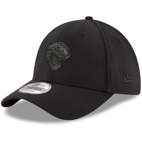 Men's New Era Black Jacksonville Jaguars Logo 39THIRTY Flex Hat