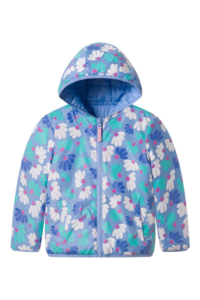 Kids' Reversible Color Changing Puffer Jacket, Alternate, color, PURPLE FLORAL