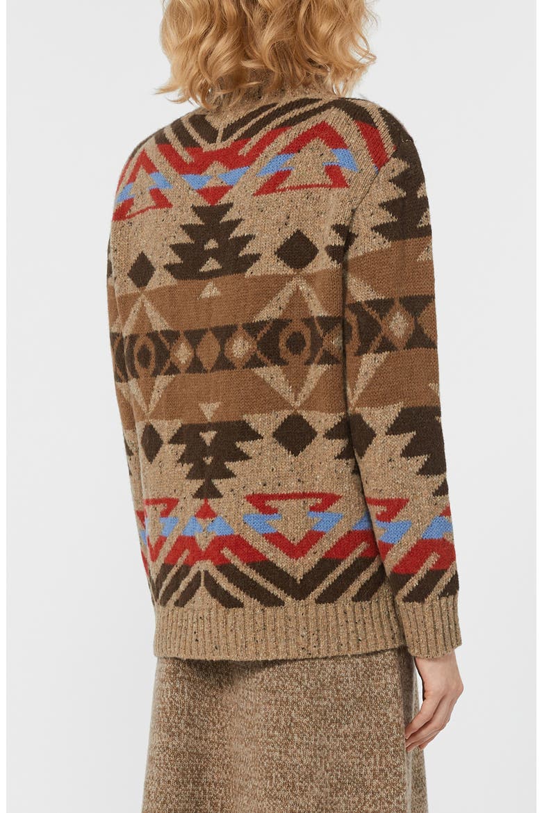 Eritrea Jacquard Mock Neck Sweater, Alternate, color, AVIO