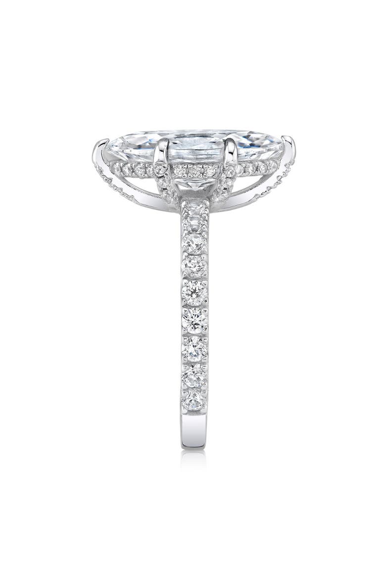 Marquise Pavé Cubic Zirconia Ring, Alternate, color, PURE PLATINUM CLEAR CZ