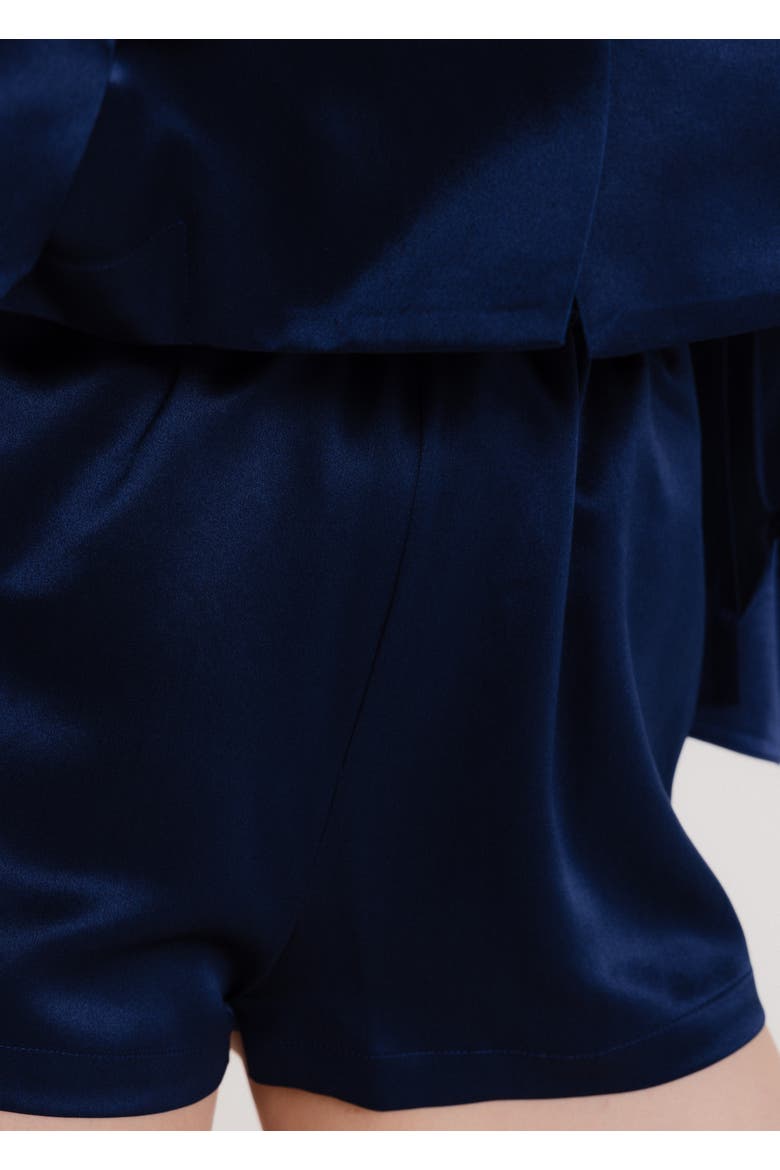 Silk Mini Shorts, Main, color, Royal Blue