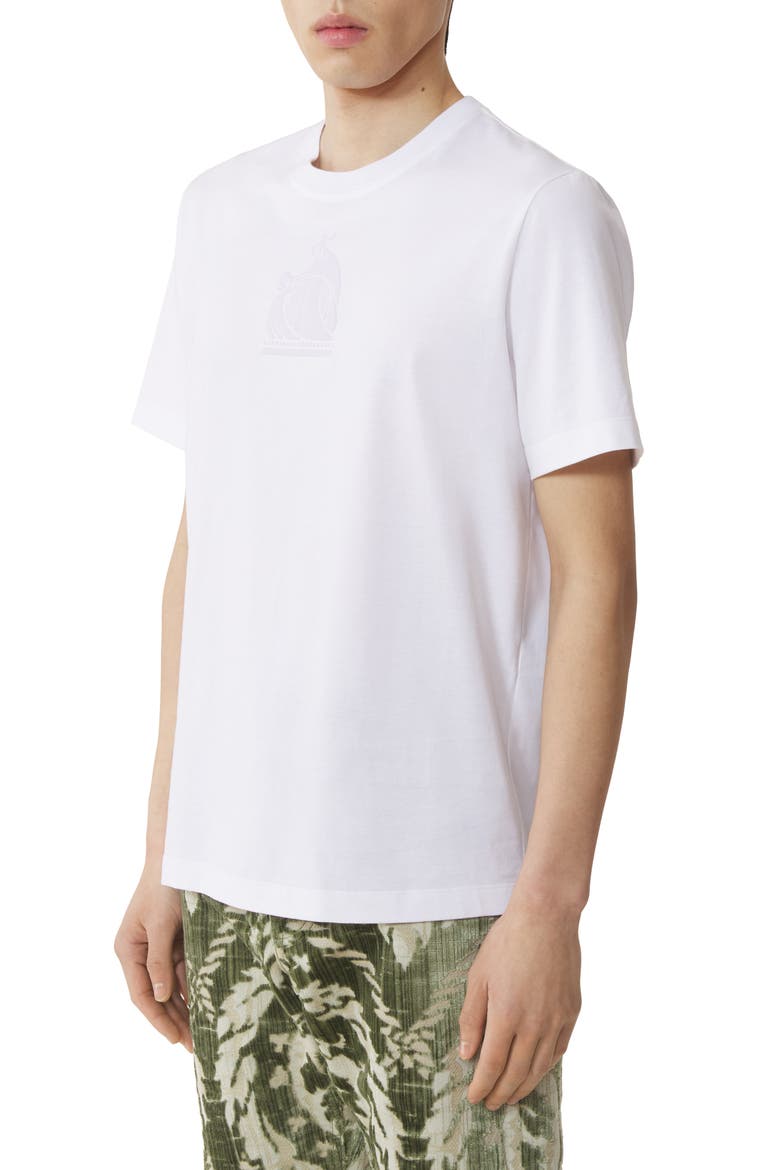 Mother And Child Flocked Cotton T-Shirt, Alternate, color, Optic White