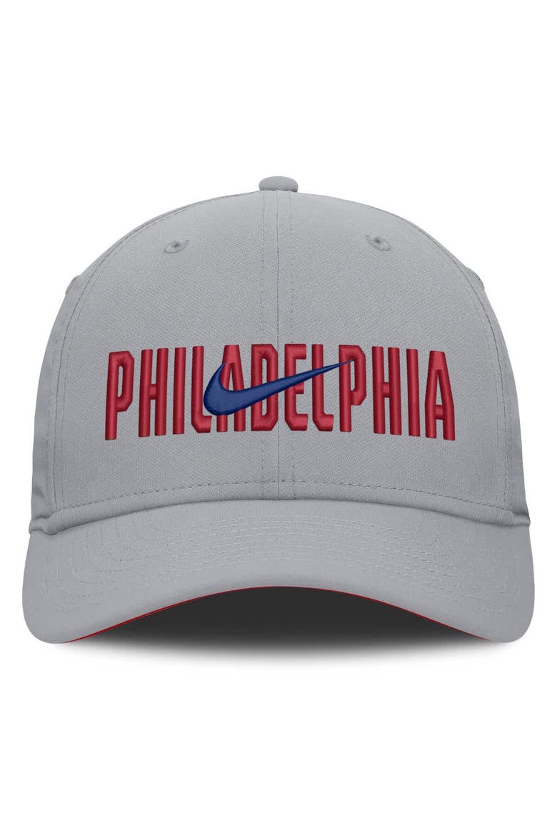 Men's Nike  Gray Philadelphia Phillies Primetime Rise Dri-FIT Flex Hat, Alternate, color, Gray