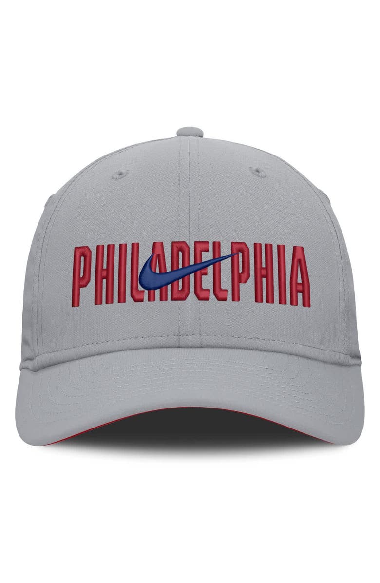 Nike Men's Nike Gray Philadelphia Phillies Primetime Rise Dri-FIT Flex Hat, Alternate, color, Gray