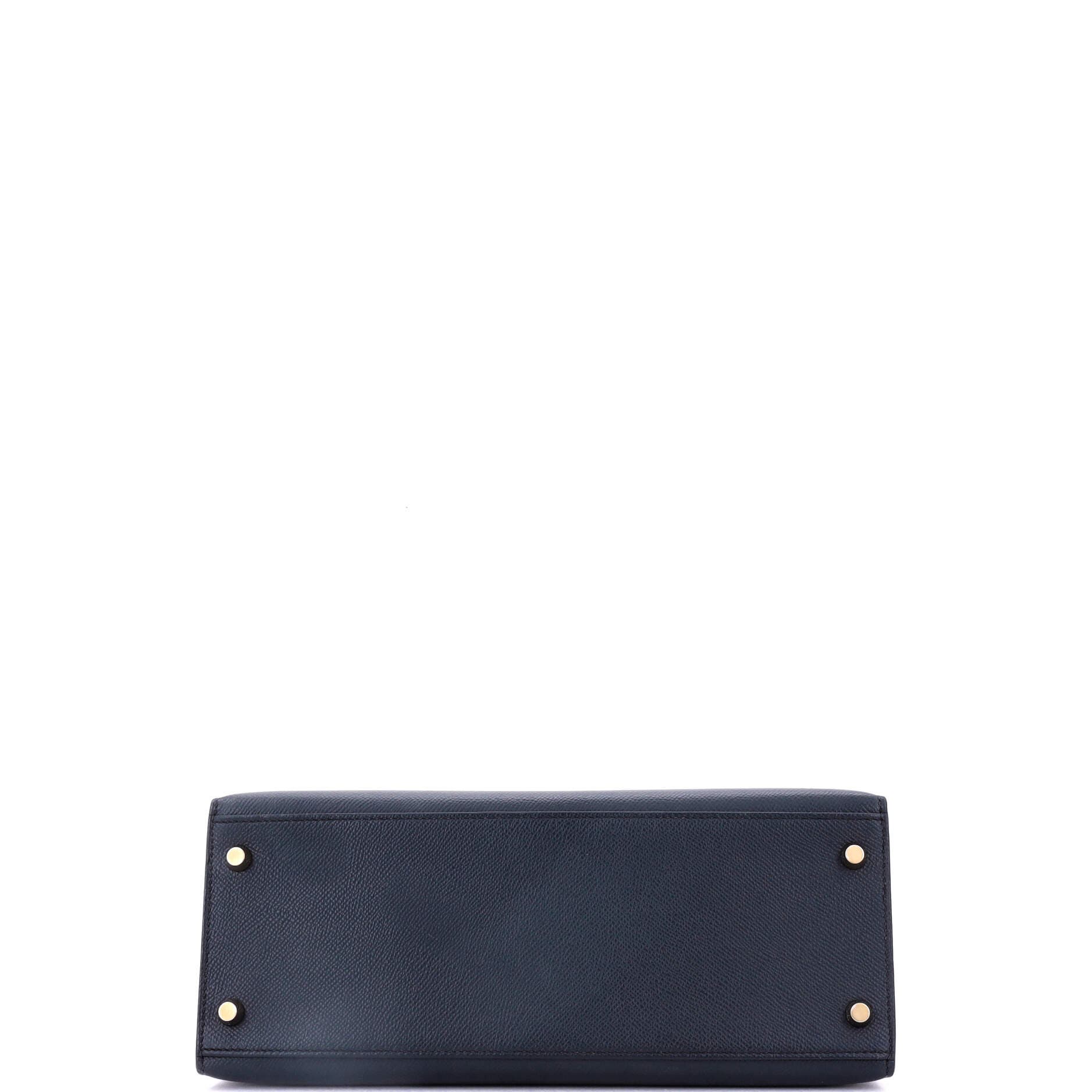 Pre-Owned Hermes Kelly Handbag Black Epsom with Gold Hardware 28, Alternate, color, Noir