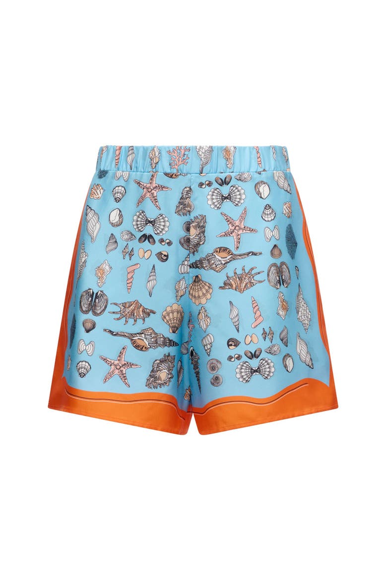 Juvia Print shorts, Main, color, Orange / Blue