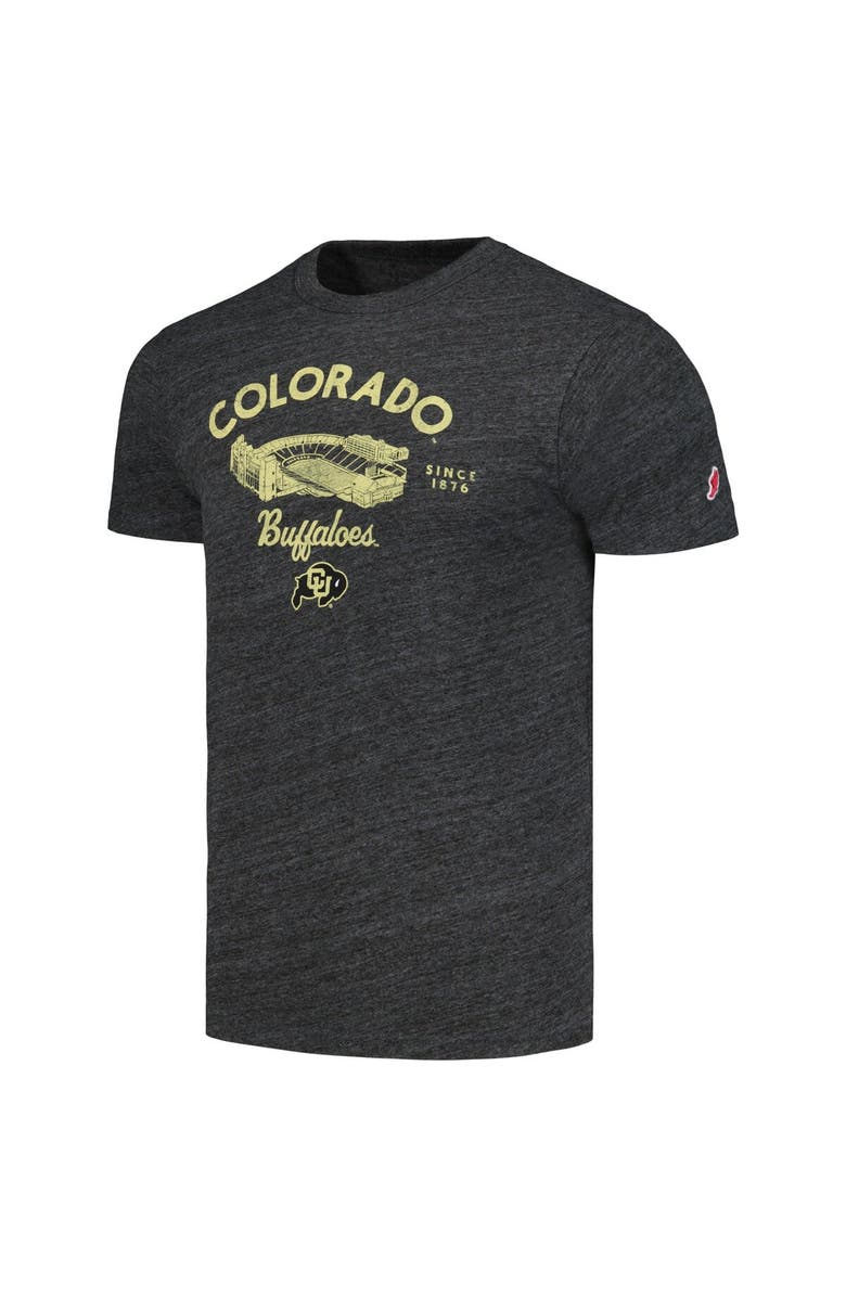 LEAGUE COLLEGIATE WEAR Men's League Collegiate Wear Heather Charcoal Colorado Buffaloes Stadium Victory Falls Tri-Blend T-Shirt, Alternate, color, 
