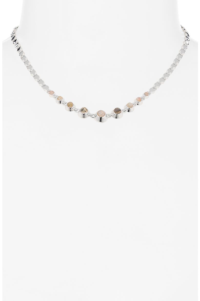 Crescent Labradorite Collar Necklace, Alternate, color, SILVER/ LABRADORITE