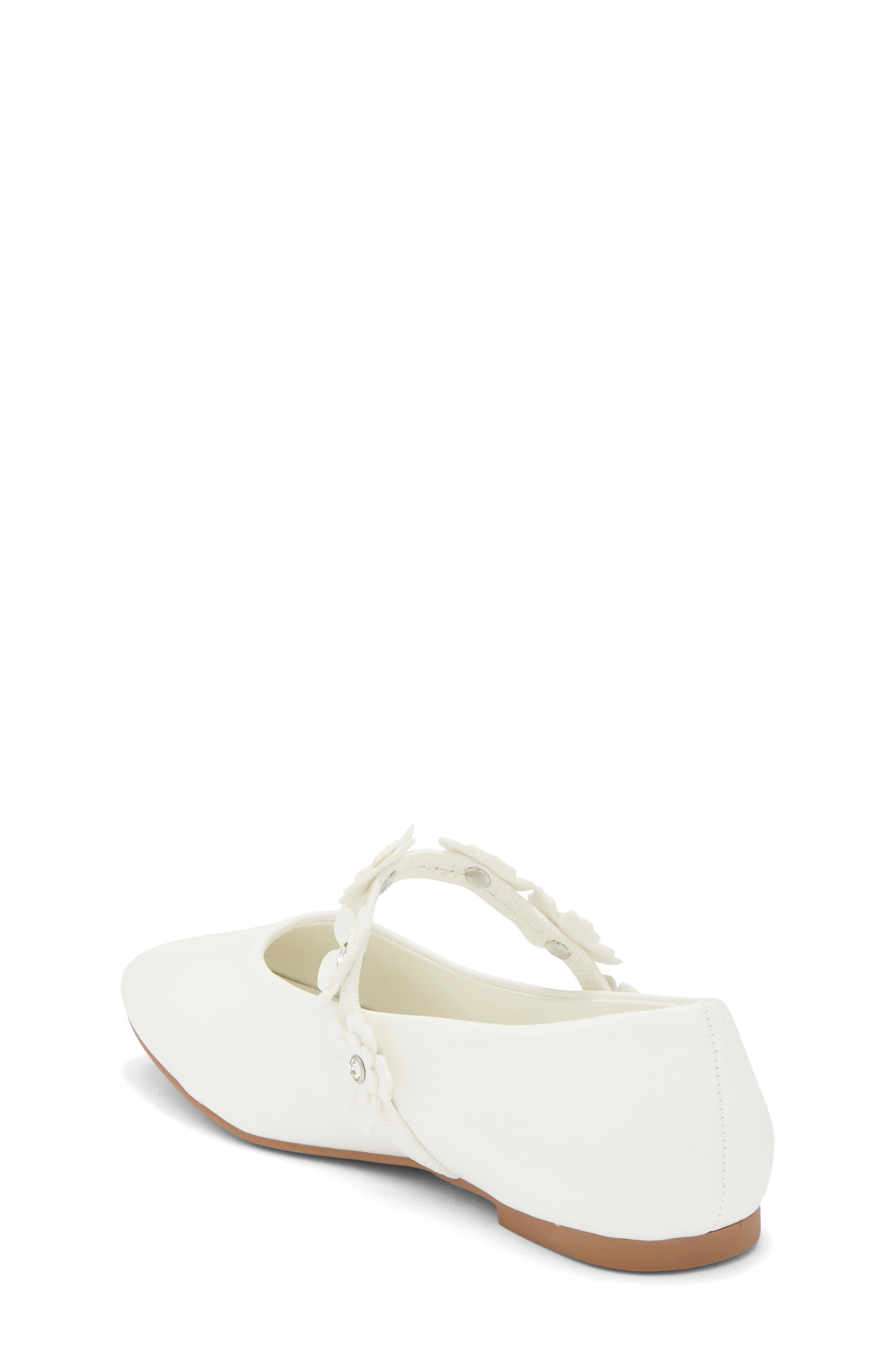 NORDSTROM RACK Kids' Melody Flower Mary Jane Flat, Alternate, color, White