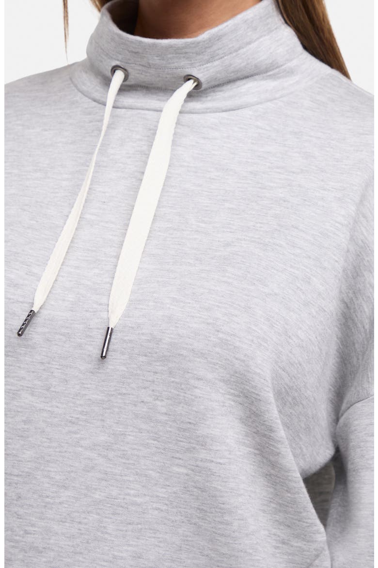 Colby Mock Neck Top, Alternate, color, HEATHER GREY