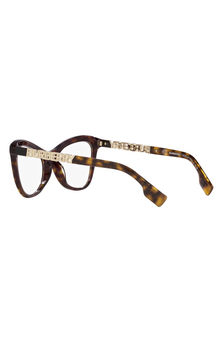 Burberry Angelica 54mm Cat Eye Optical Glasses, Alternate, color, Dk Havana