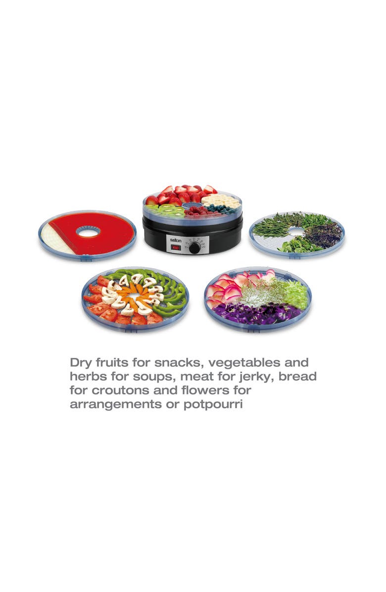 Salton Food Dehydrator - Black, Alternate, color, Black