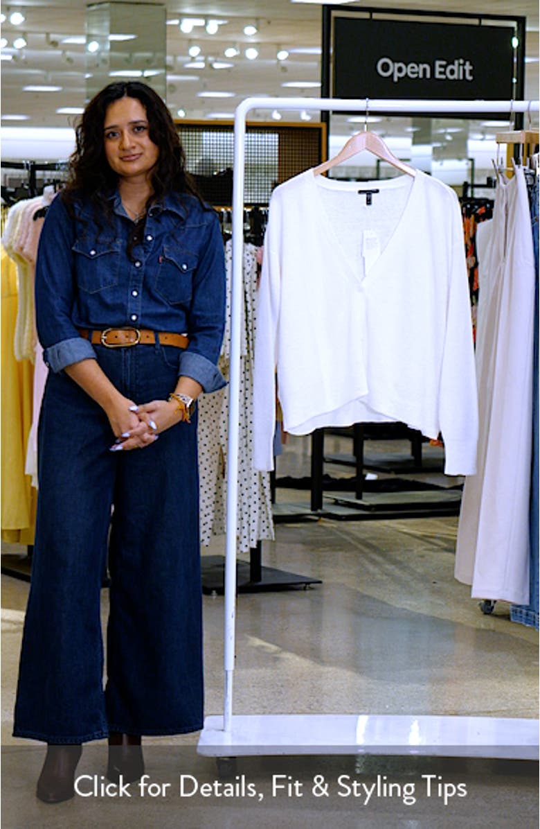 V-Neck Organic Linen & Organic Cotton Cardigan, sales video thumbnail