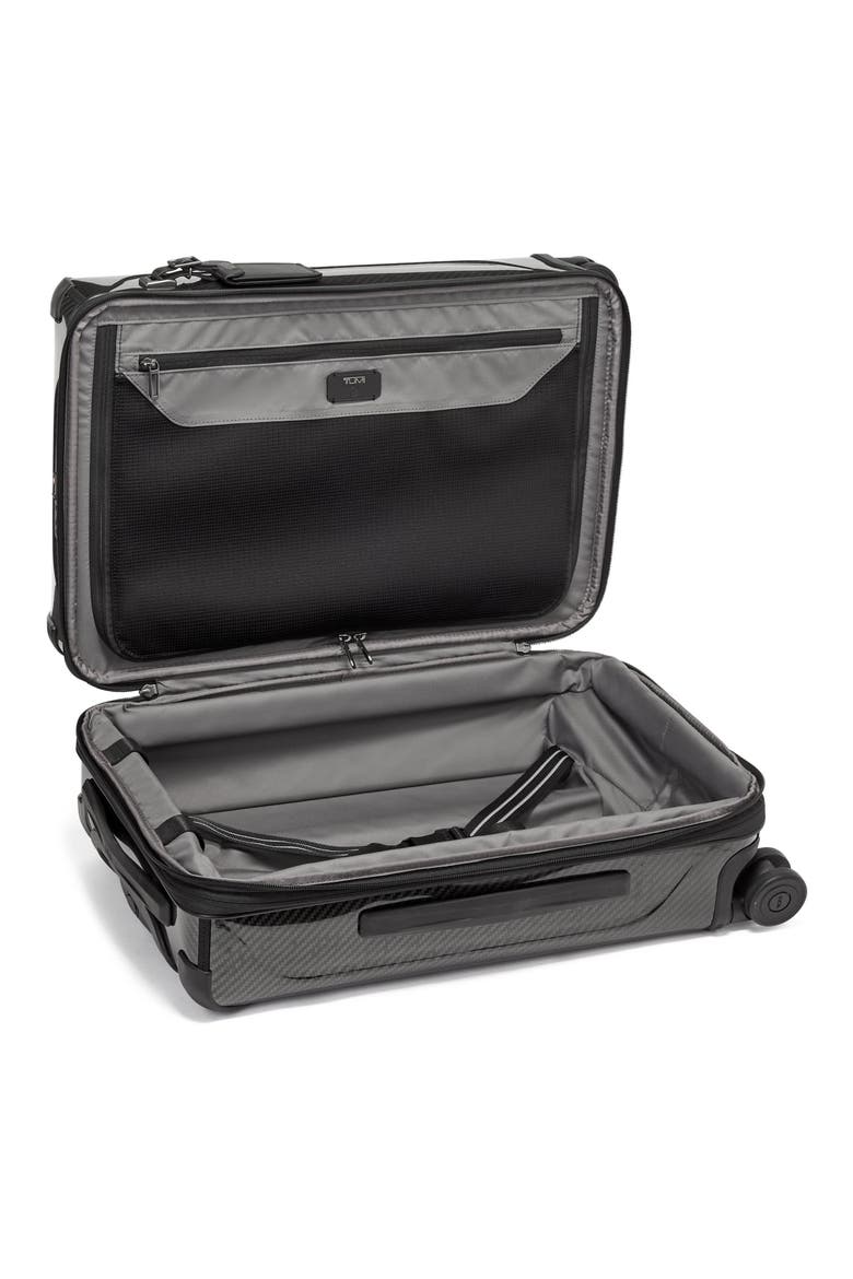 International Expandable 4 Wheeled Carry-On Bag, Alternate, color, BLACK/ GRAPHITE